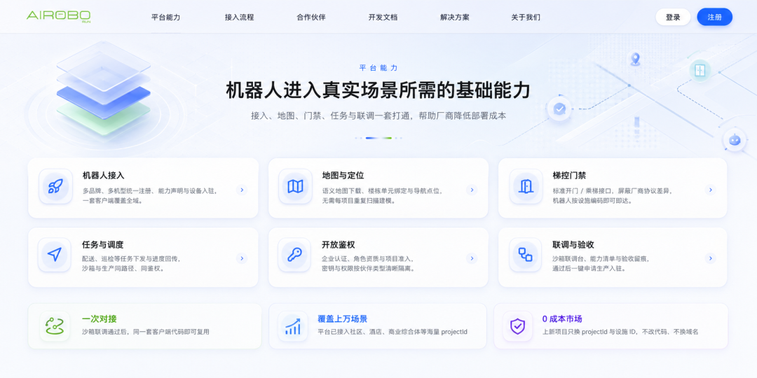 从技术对接到平台接入:AIROBO形成机器人厂商自助接入全流程,多家厂商已实现自助对接